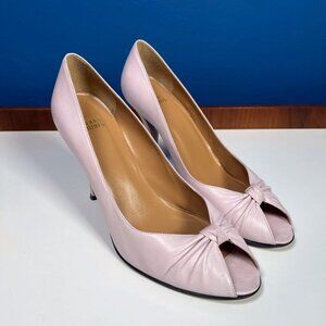 Stuart Weitzman Lilac Kid Leather Karnac Open Toe Heels US Size M9.5